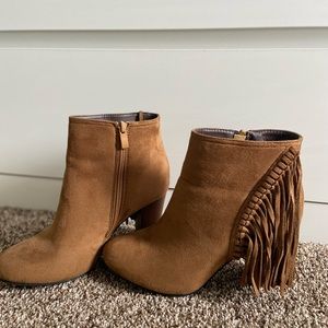 Camel suede boots size 39